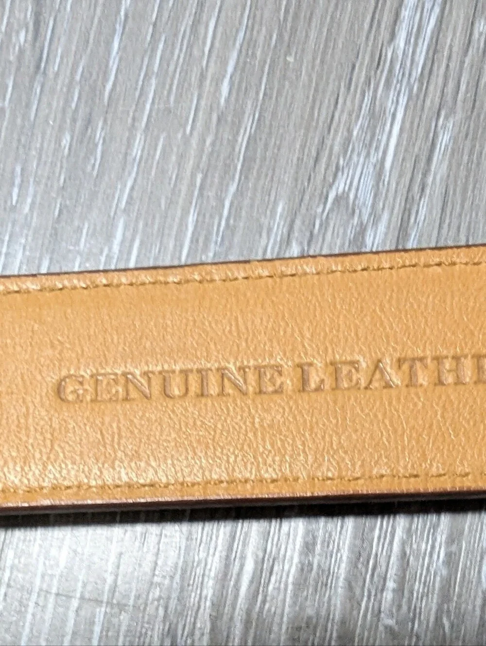 Trafalgar Mens Leather Belt Size 36 Brown Gold Buckle